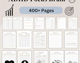 ADHD Focus Brain Dump Worksheets, ADHD Organizer, Brain Dump Planner, Adhd Goal Setting, Adhd Task Tracker, ADHD Study Planner, Google Sheet