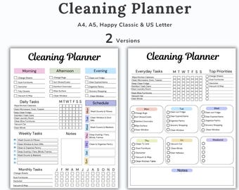 Editable House Cleaning Planner, ADHD Cleaning Schedule, Checklist, ADHD Cleaning List, Fly Lady Lady Cleaning, Cleaning Routine, Printable