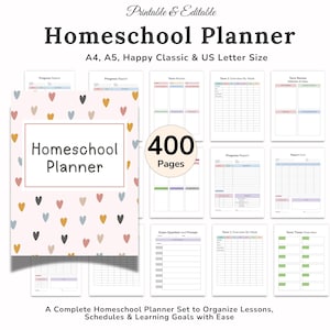 2026 2027 Homeschool Planner, Daily Homeschool Checklist, Homeschool Lesson Plan, Academic Planner, Teacher Homeschool Schedule, Printable