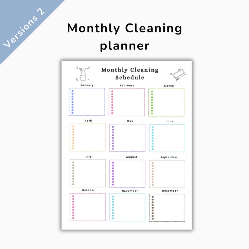 ADHD schoonmaakplanner, reinigingsschema en checklist