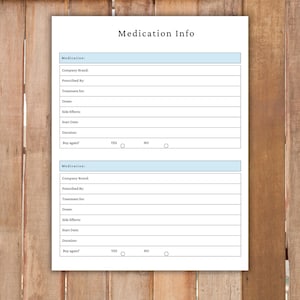 File Header Medication Medical Binder, Medical Log Printable, Medical Journal PDF, Chronic ...