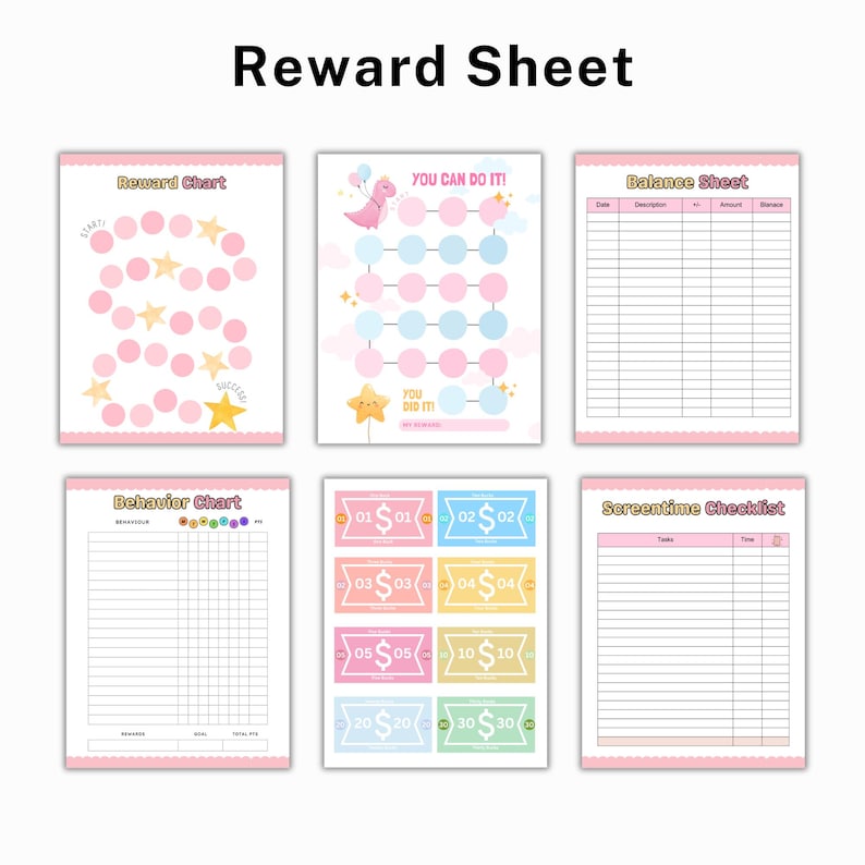 Kids ADHD Executive Function Printable, Kids Routine Planner & Habit ...