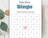 Blank Bingo Card Printable, Blank Bingo Template, Team Building Game, Editable Bingo Card, Classroom Game Bingo, Party Activity Bingo Game