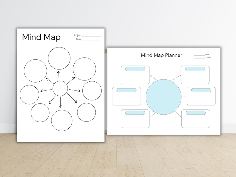Mind Map Planner Template, Brain Dump, ADHD Life Planner, Idea Map ...