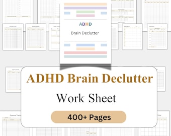 ADHD Brain Declutter Printable, ADHD Declutter Challenge, Adhd Cleaning, Declutter Checklist, ADHD productivity Journal, Declutter Workbook
