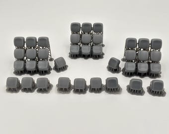 Juego de teclas Choc V1 impresas en 3D en resina gris para teclado Totem Split