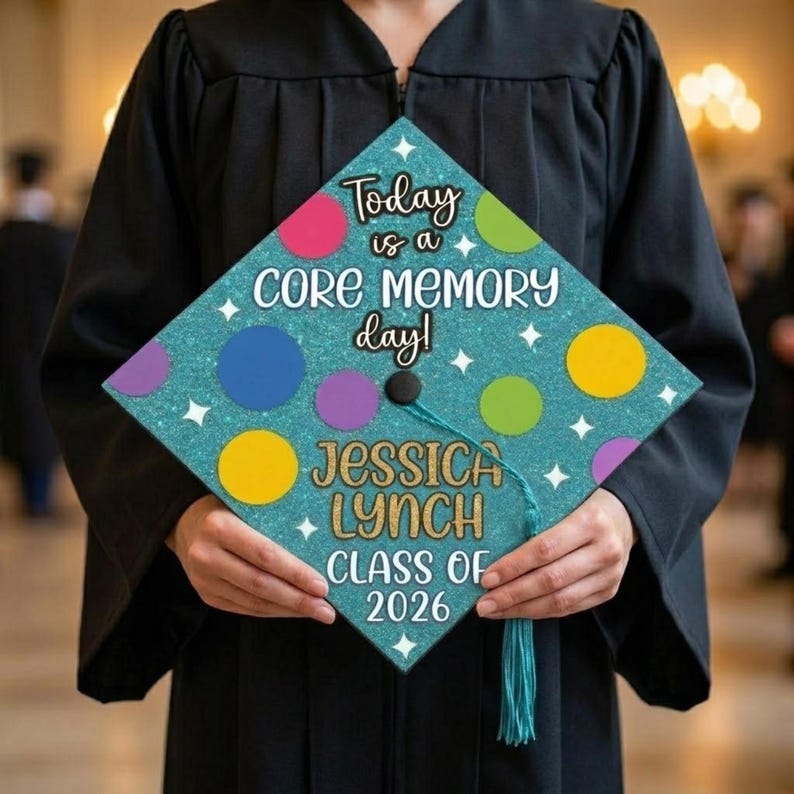 Inside Out Graduation Cap Topper, Today is A Core Memory Day Grad Cap ...