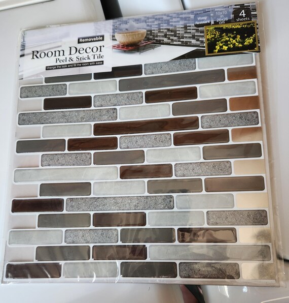 Gorgeous Realistic PEEL STICK Ceramic like TILE 4 Sheets Etsy