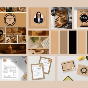 Premium Aesthetic Beige Business Package | Canva Templates for Artists | Full Branding & Marketing Kit | Small Business Bundle