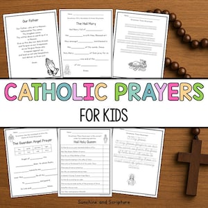 Catholic Prayers for Kids | Interactive Activities and Worksheets for Religious Education