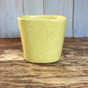 Vintage Glidden Pottery Planter 216: Speckled Avocado Green MCM Decor
