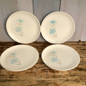 Vintage Taylor Smith Taylor Boutonniere Bread and Butter Plates/ Set of 4 Plates/ Mid Century Dishware/ Retro Plate Set/ Spring Tableware