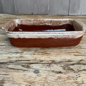 Vintage Pottery Loaf Pan: 1 Quart