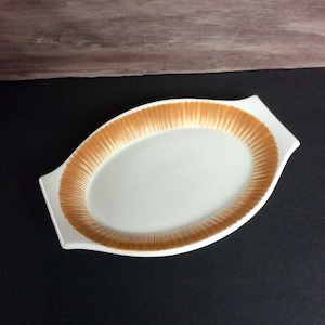 Vintage Paul McCobb Jackson China Platter/ Radiate Pattern/ Mid Century Design/ Retro Diner Plate/ Rectangular Handled Mod Restaurantware