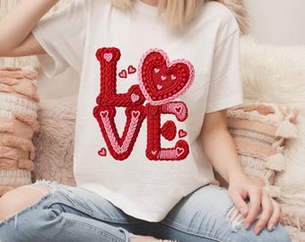 Love Heart - Red Romantic Hoodie, Valentine’s Day Gift for Her, Cozy Couple Hoodie