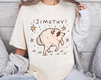 Jimothy Hedgehog Shirt, Cute Funny Hedgehog T-Shirt, Animal Lover Sweatshirt, Cozy Hedgehog Hoodie, Cottagecore Gift for Her
