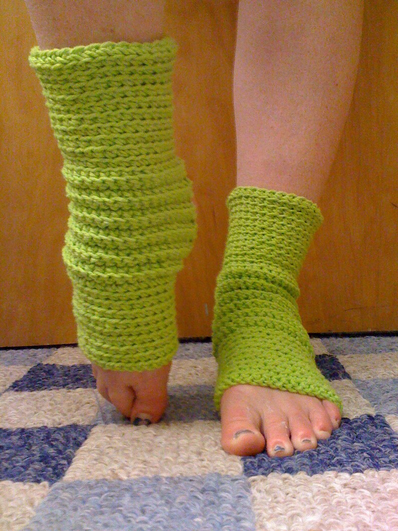 Yoga Socks in Bright Lime Green Cotton for Dance Pilates Etsy