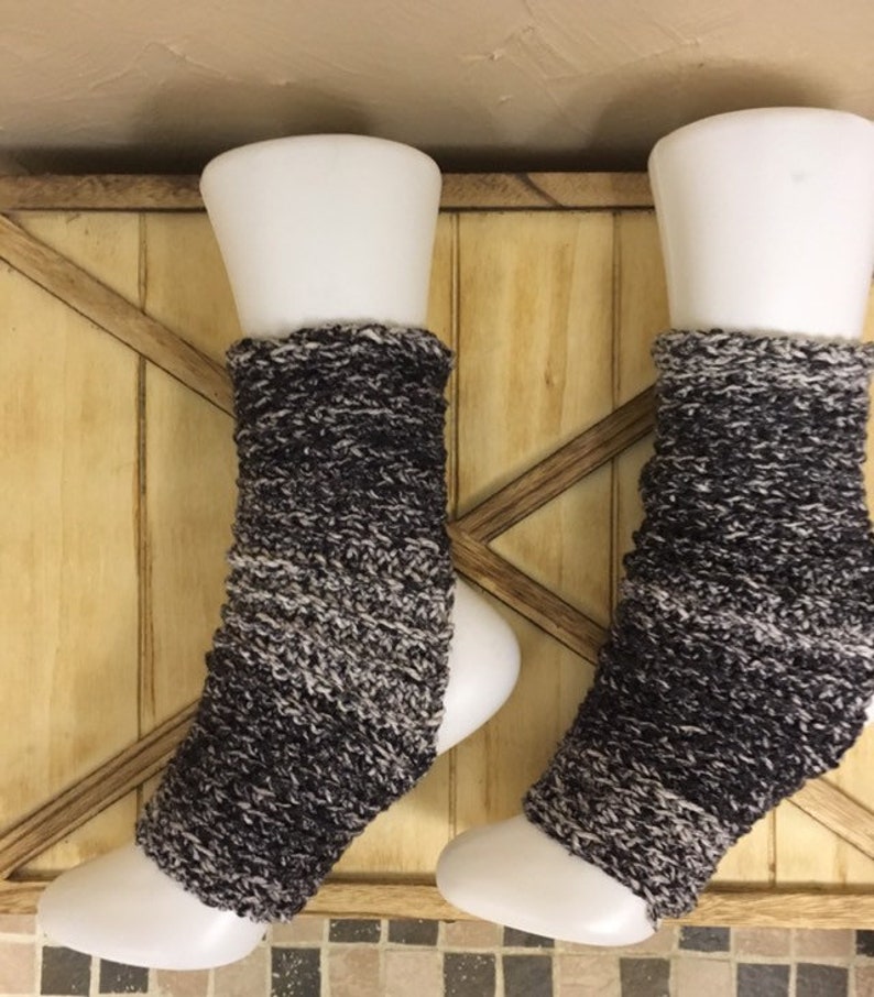 Yoga Socks in Granite Black Ombre Cotton