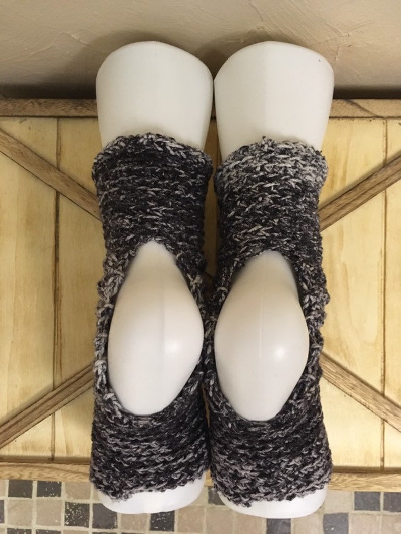 Yoga Socks in Granite Black Ombre Cotton