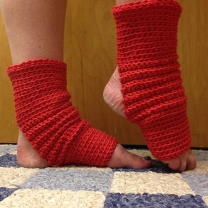 Yoga Socks in True Red Cotton  US Grown