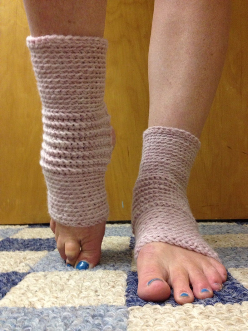 Yoga Socks in Acrylic Wool Blend in Pink Heather for Yoga Etsy