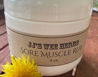 Sore Muscle Rub - Relaxing, Moisturizing, for Sore Muscles, Joints, and Tension