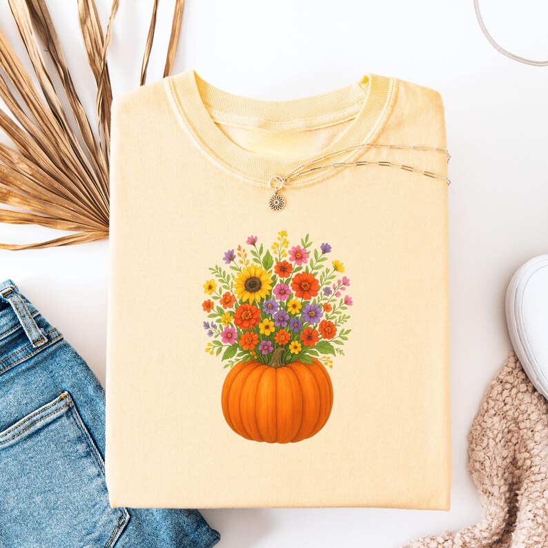 Floral Pumpkin Tee