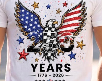 VS 250-jarig jubileum shirtontwerp png, T-shirt Semiquincentennial 1776-2026, Patriotic American Pride-T-shirt, 4 juli 2026, png PNGEgg
