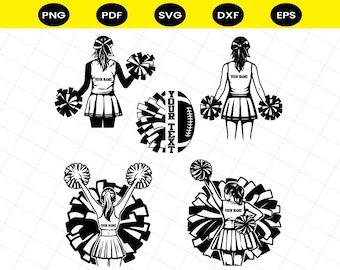 Cheer Svg Png, Cheerleader Team Shirts, Pom Pom, Boog en Megafoon, DIY gepersonaliseerd Cheerleader Design, Cheer Mom Svg Png, Cheer Coach Svg