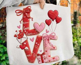 Klinkhaak 'LOVE', png-bestand – digitaal bestand imitatiegaren en borduurwerk voor Valentijnsdag