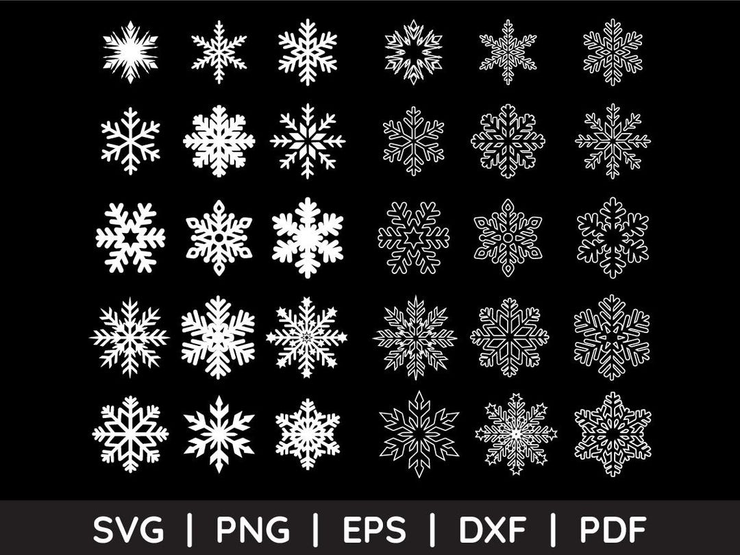 Snowflake SVG Bundle, Winter Cut Files for Cricut (digital Download) - Etsy