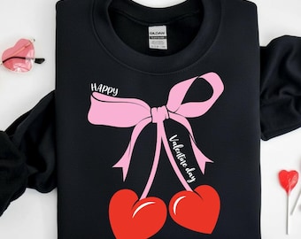 Valentine Heart Bow Clipart SVG PNG – Coquette Girly Love Design (digitale download)