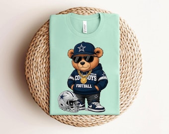 Texas Cowboys png, Football Season, Dallas png, Bear png, Cowboys Game Day, Football Mascot Png, Football T-Shirt Png, Gift for Sport Lover