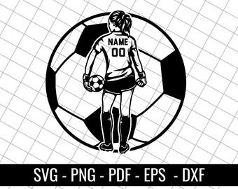 Gepersonaliseerde keeper speler SVG, voetbal meisje SVG, voetbal keeper meisje, keeper SVG, voetballer SVG, voetbal png, voetbalshirt
