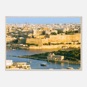 Malta The Fortifications of Valletta Aluminum Print, Poster or Framed Poster – Fine Art Print – Modern Landscape Wall Decor