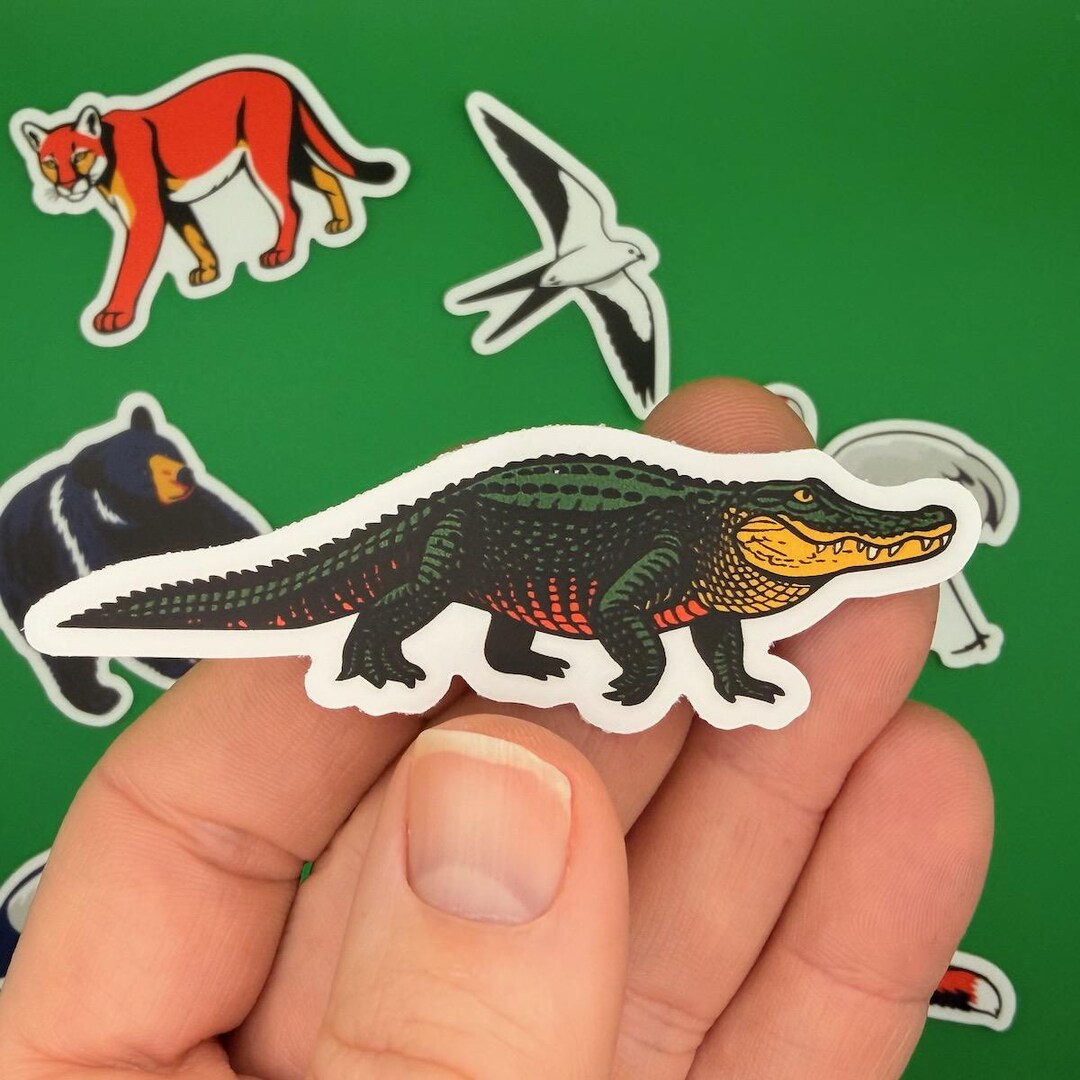 Alligator, Florida Native Animals Die Cut Vinyl Sticker - Etsy