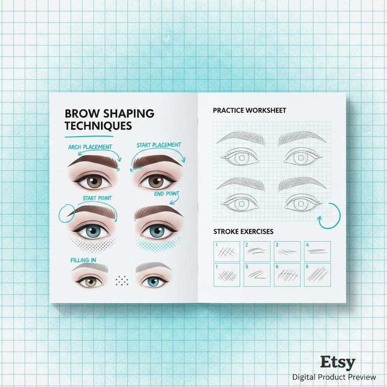 The Brow Blueprint | Eyebrow Drawing Guide for Artists | Expression ...
