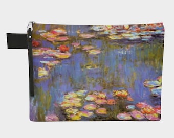 Water Lillies Zipper Carry All Studio Bag with Artwork of Claude Monet