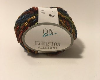 ONline Linie 103 ALLEGRO Yarn, Trend Collection, Farbe 0003, Imported Novelty Yard, Virgin Wool and Polyamide, Jewel Tone Colors, Textured