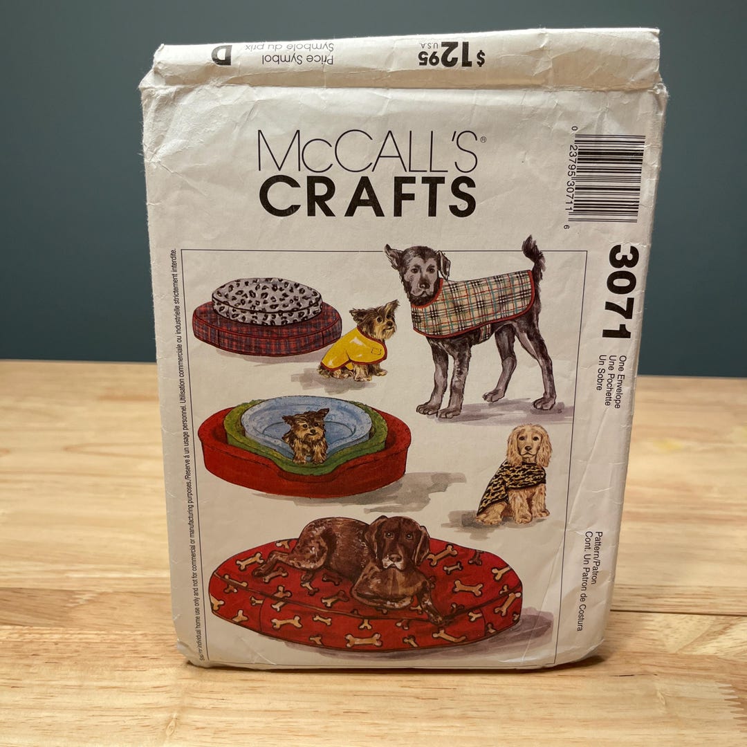 Vintage Mccalls 3071 Craft Pattern, Pet Accessories, Dog Bed, Dog Coat ...