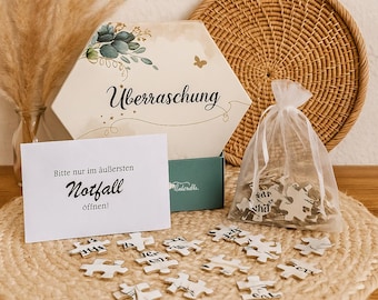 Tinkerella® Puzzle Heiratsantrag – Möchtest du mich heiraten? | Romantisches Geschenk für Verlobung & Antrag | A5 Puzzle 70 Teile
