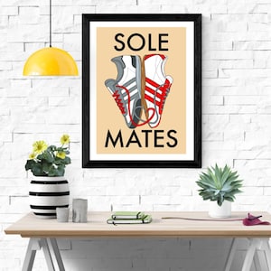 Sole Mates Adidas Trainer-tryck - Handritad sneakerkonst
