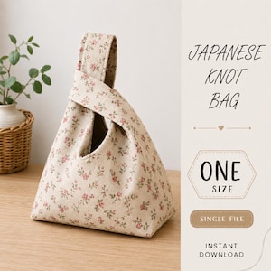 Japanese Knot Bag Sewing Pattern PDF | Beginner Friendly Sewing  | A4 & US Letter