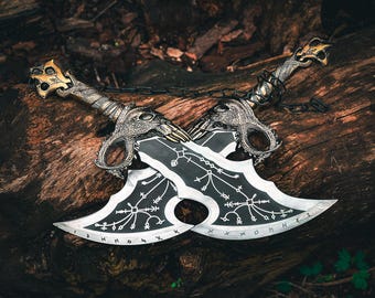 Blades of Chaos Twin Blades, Kratoms Metal Cosplay, Replica Sword, Fantasy Sword Birthday Gift, Wedding Gift, Christmas Gift, Gift for Him
