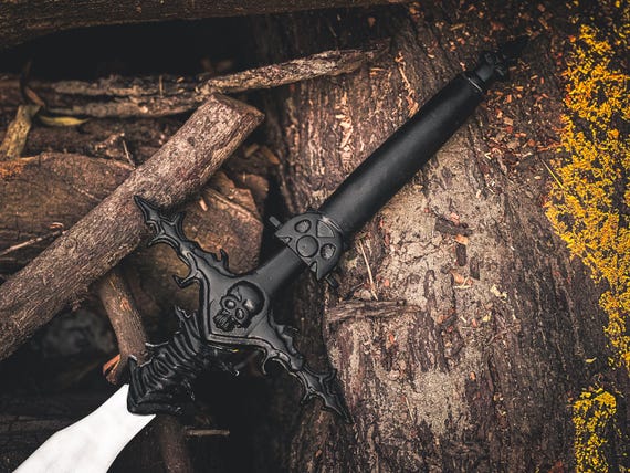 Graveweaver Decorative Fantasy Sword with Leather Sheath & Wall Mount, Gothic Medieval Cosplay Prop Collectible,Gift For Him, Christmas gift