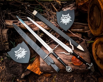 Handmade Witcher 3 Sword Master Sword OF Geralt Of Rivia Feline Steel Silver sword Personalized Birthday gift for boyfriend Christmas Gift