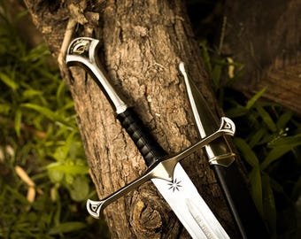 Handmade Anduril Sword of Aragorn, Viking Master Sword Replica, Personalized Christmas Gift for Boyfriend