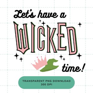 Wicked Inspired PNG: Party Printable Design (Digital Download)