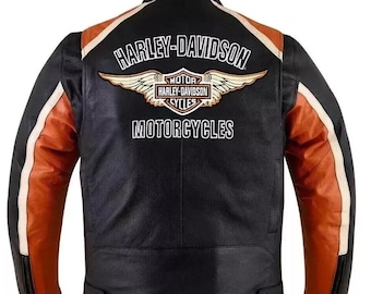 Harley Davidson Herren CLASSIC CRUISER Jacket Bikerjacke -100% echte Lederjacke
