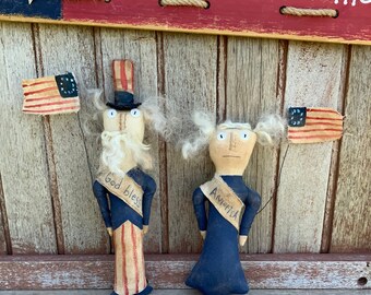 Primitive Americana Stump Doll set MADE TO ORDER